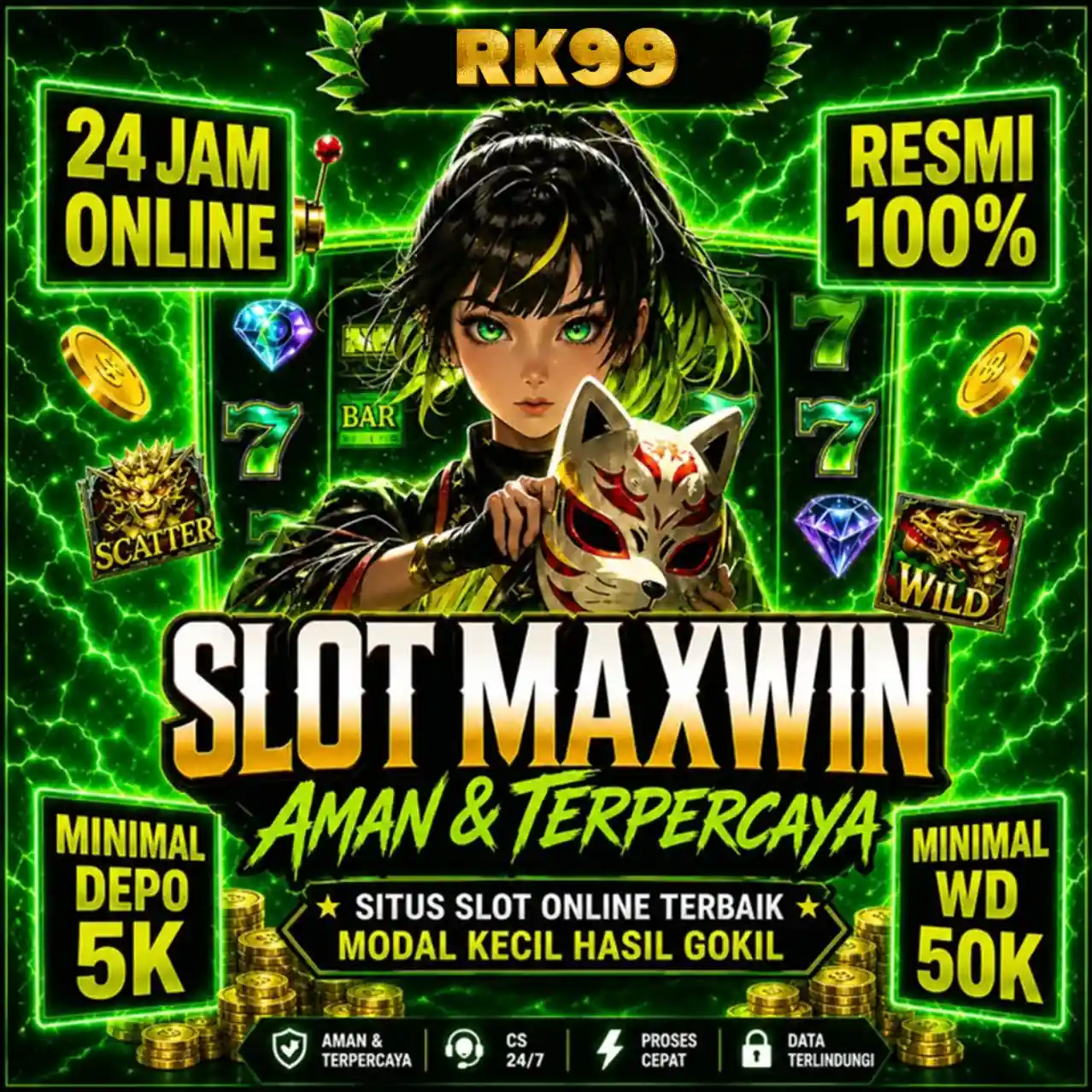 Banner Aplikasi RK99 dengan akses permainan digital
